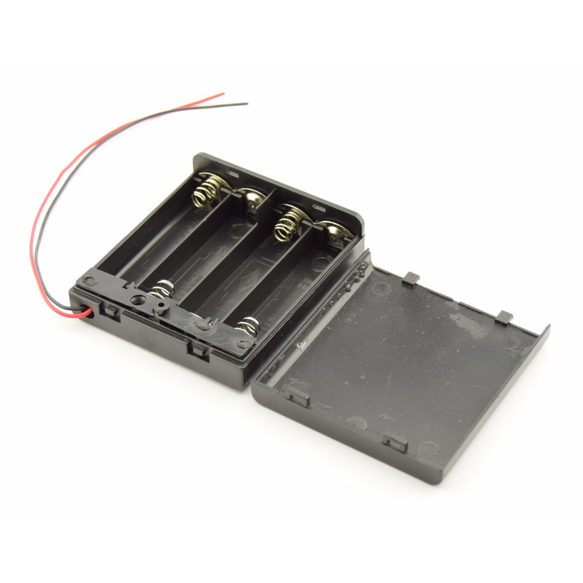 4x AA Battery Box with Loose Wires and Switch 4xAALEADSBOXSWITCH